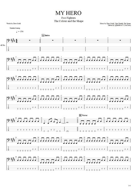 my hero cifra|MY HERO TAB (ver 4) by Foo Fighters @ Ultimate.
